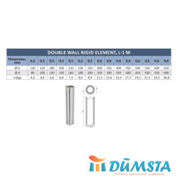 Dvisienis dūmtraukis NPNP L-1,0 m. SRD-25