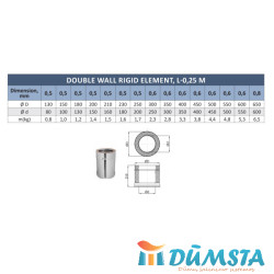 Dvisienis dūmtraukis NPNP L-0,25 m. SRD-25