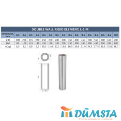 Dvisienis dūmtraukis NPNP L-1,0 m. SR-50